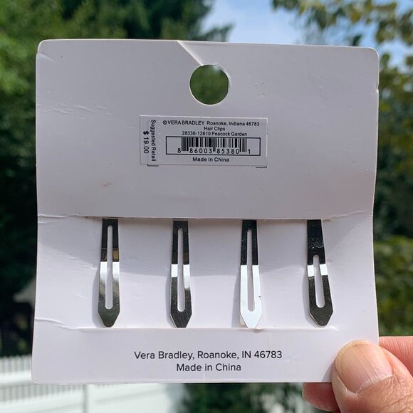 Vera Bradley Hair Clips 4pc - Picture 3 of 8